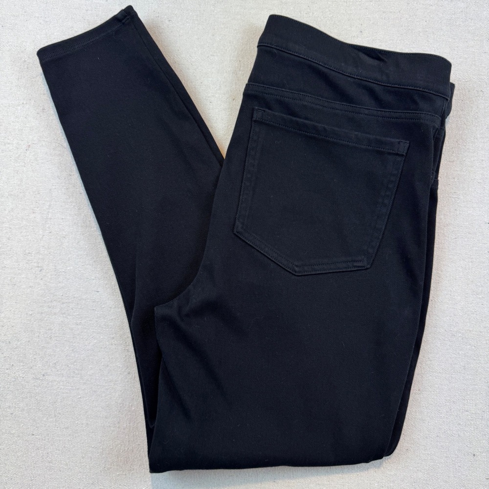Spanx 1X Jean-ish Ankle Leggings Women Black High Rise Slimming Pull On Jeggings